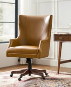 Caesar Classic Modern Office Chair with Elegant Copper Nailheads