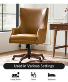 Caesar Classic Modern Office Chair with Elegant Copper Nailheads