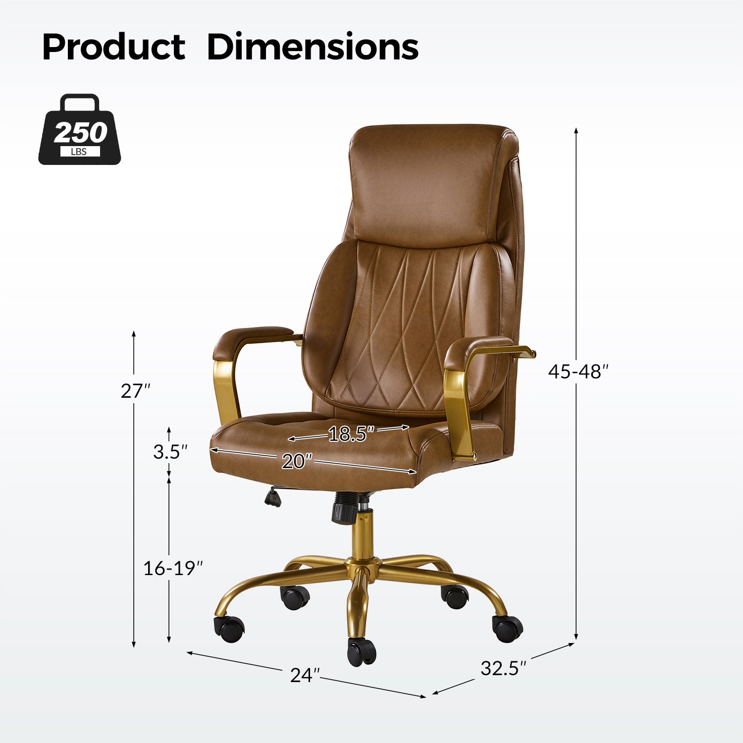 Ludwig Ergonomic Office Chair with Lumbar Support