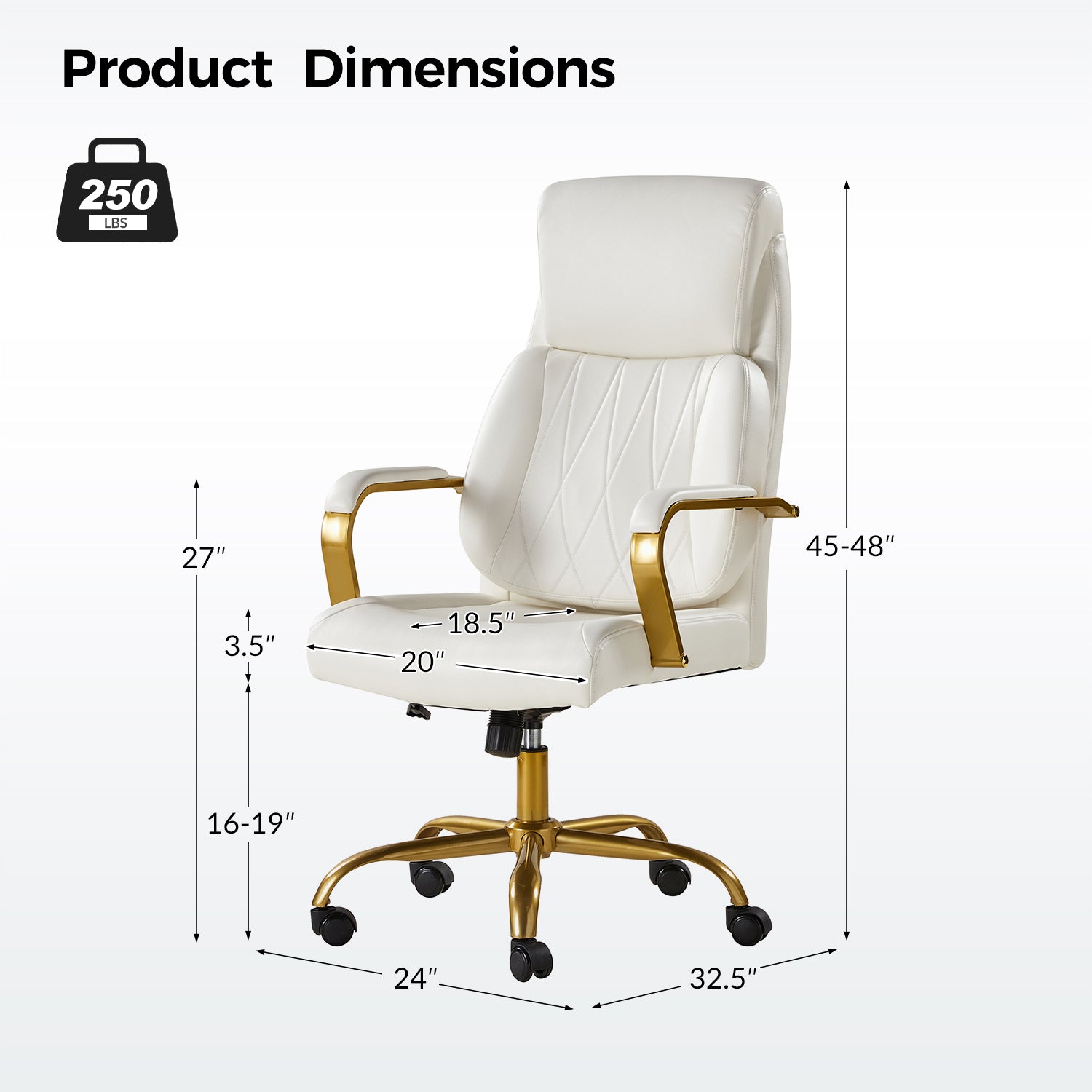 Ludwig Ergonomic Office Chair with Lumbar Support