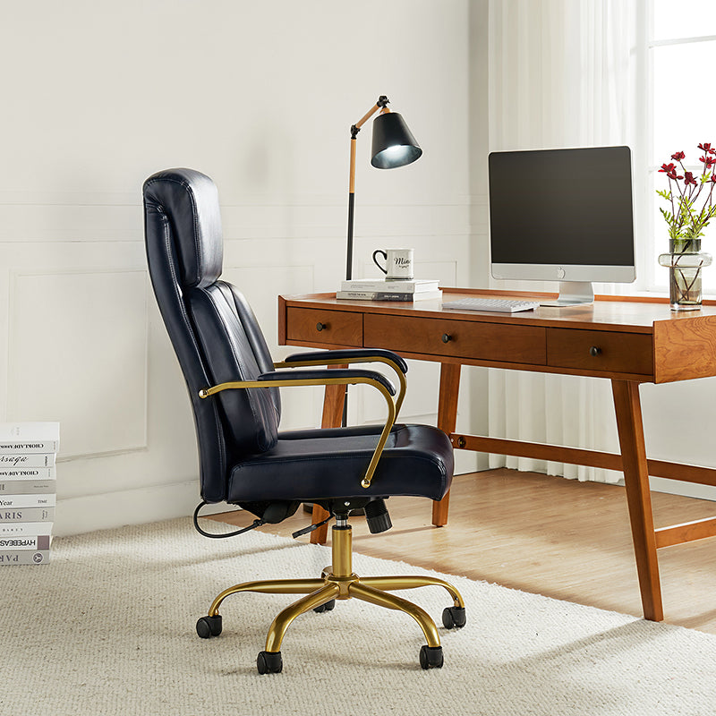 Hulala Home Ludwig Ergonomic Office Chair with Lumbar Support Navy