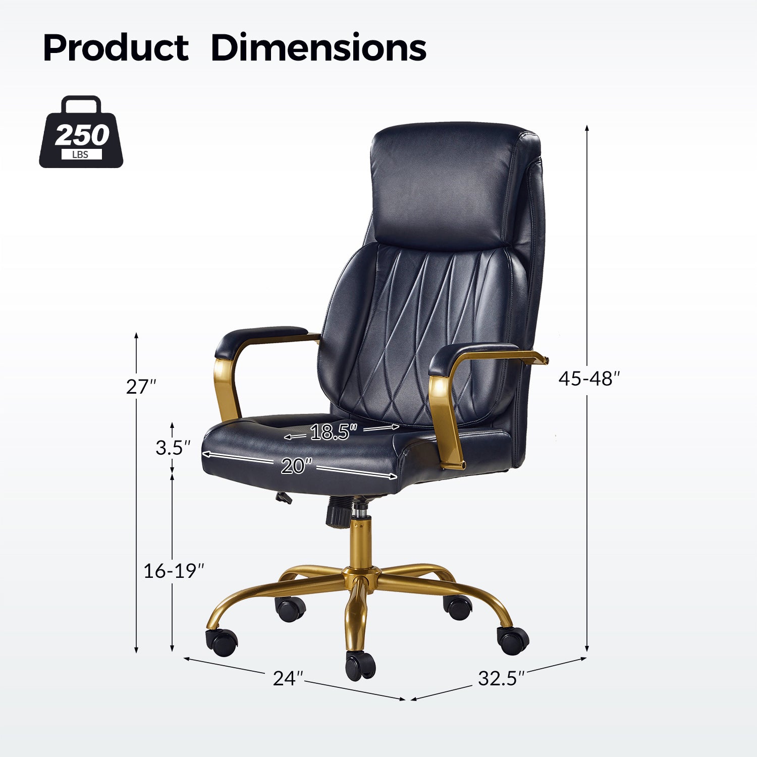 Ludwig Ergonomic Office Chair with Lumbar Support