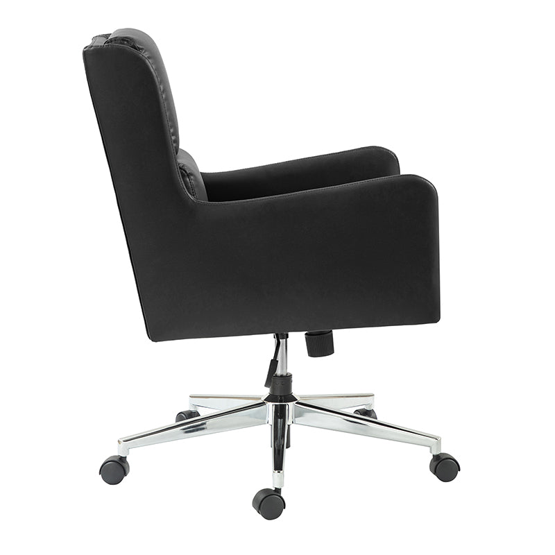 Eamonn Ergonomics Adjustable Swivel Office Chair with Metal Feet