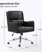 Eamonn Ergonomics Adjustable Swivel Office Chair with Metal Feet