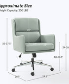 Eamonn Ergonomics Adjustable Swivel Office Chair with Metal Feet