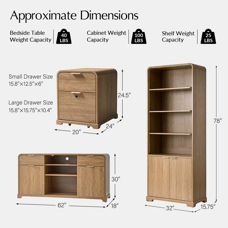 Baggio 5-Piece  Modern Adjustable Office Sets