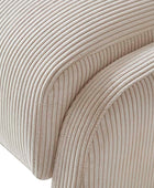 Richard Rounded Modern Design Corduroy Ottoman