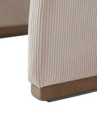 Richard Rounded Modern Design Corduroy Ottoman