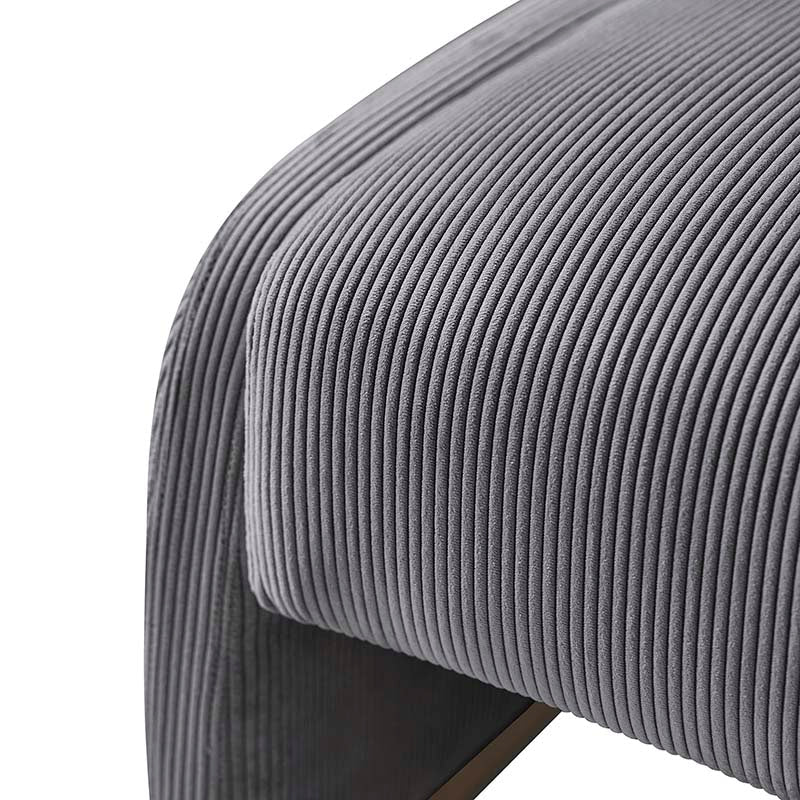 Richard Rounded Modern Design Corduroy Ottoman