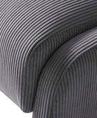 Richard Rounded Modern Design Corduroy Ottoman