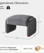 Richard Rounded Modern Design Corduroy Ottoman