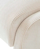 Richard Rounded Modern Design Corduroy Ottoman