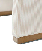 Richard Rounded Modern Design Corduroy Ottoman