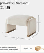 Richard Rounded Modern Design Corduroy Ottoman