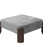Savannah Modern Round Ottoman – Plush Chenille Footrest & Extra Seating