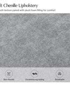 Savannah Modern Round Ottoman – Plush Chenille Footrest & Extra Seating