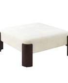 Savannah Modern Round Ottoman – Plush Chenille Footrest & Extra Seating