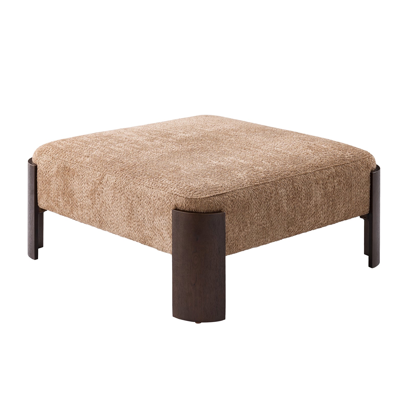Savannah Modern Round Ottoman – Plush Chenille Footrest & Extra Seating