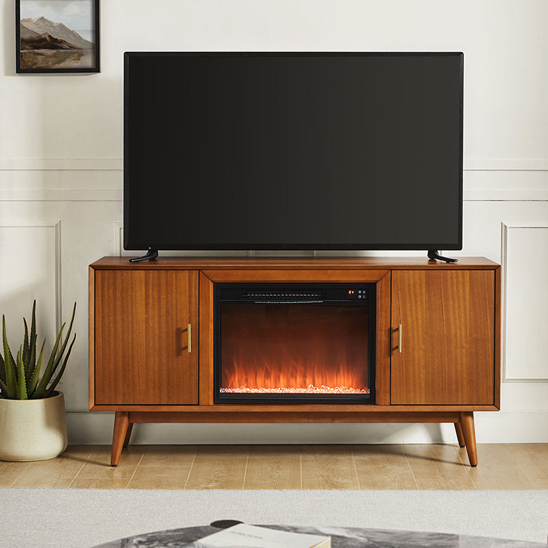 Olivia 58'' Wide Mid-Century TV Stand with Electric Fireplace
