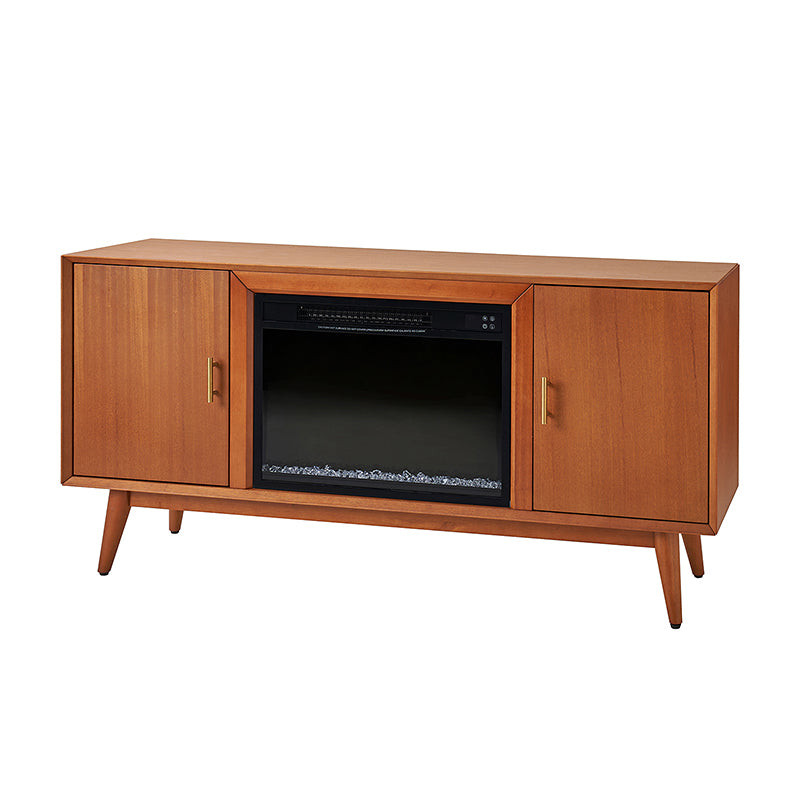 Olivia 58'' Wide Mid-Century TV Stand with Electric Fireplace