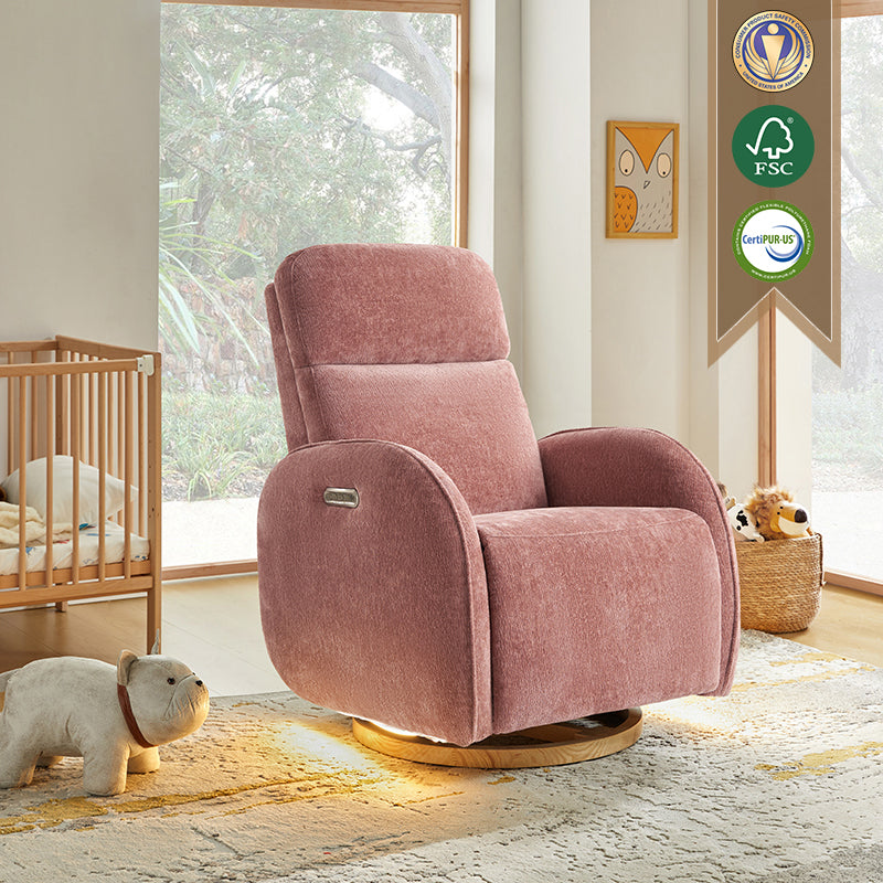 Nursery Blush Pink Cuddle Chair Cuddle Electric Nursery Swivel