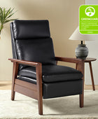 Rainer Timeless Elegance Faux Leather Solid Wood Recliner