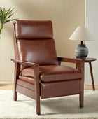 Rainer Timeless Elegance Faux Leather Solid Wood Recliner