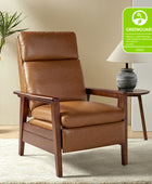Rainer Timeless Elegance Faux Leather Solid Wood Recliner