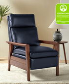 Rainer Timeless Elegance Faux Leather Solid Wood Recliner