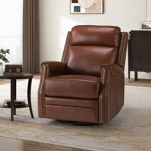 Hieronymus Genuine Leather Power Rocking Recliner