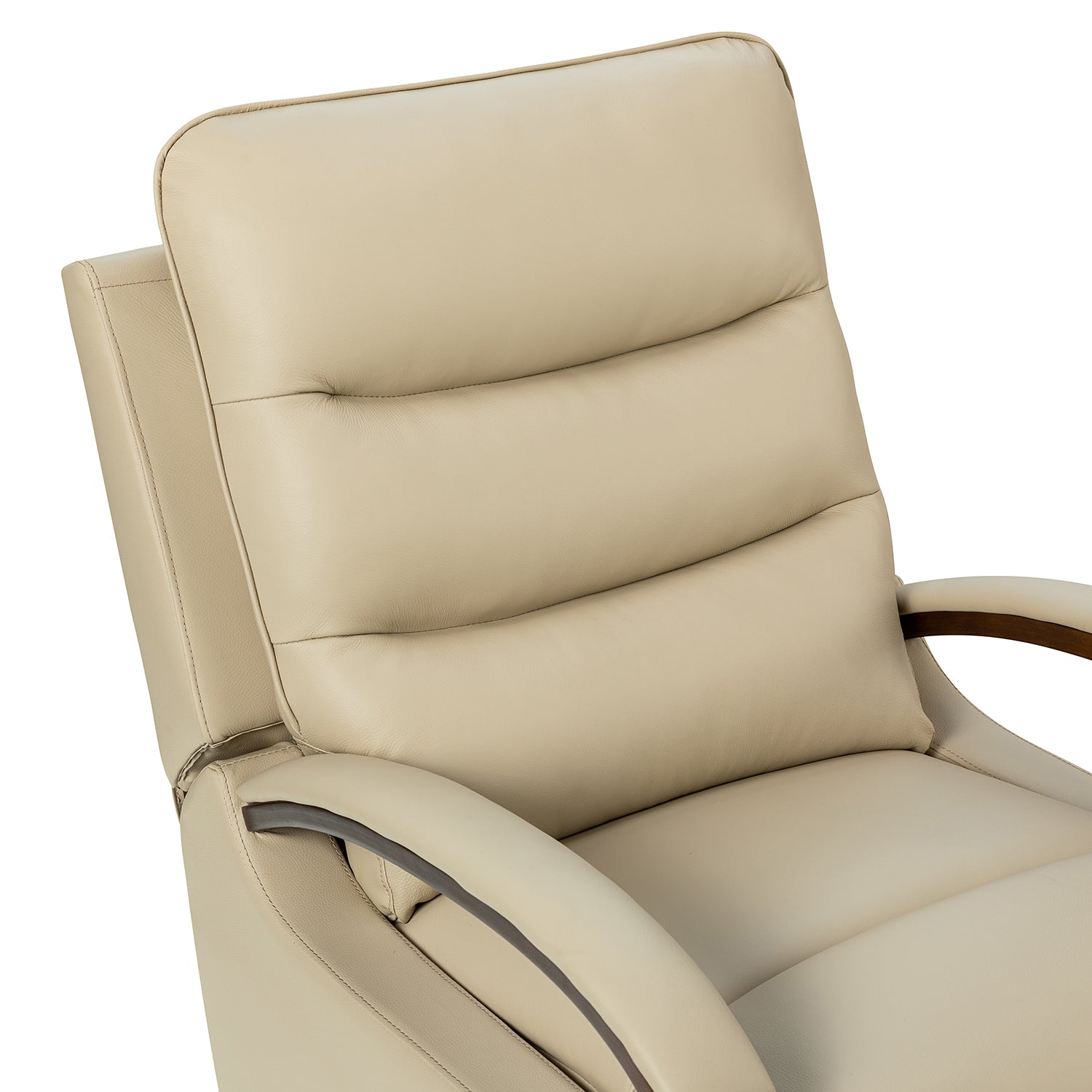 Clemens Genuine Leather Swivel Rocking Manual Recliner