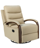 Clemens Genuine Leather Swivel Rocking Manual Recliner