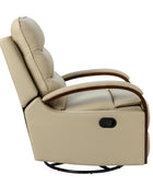 Clemens Genuine Leather Swivel Rocking Manual Recliner