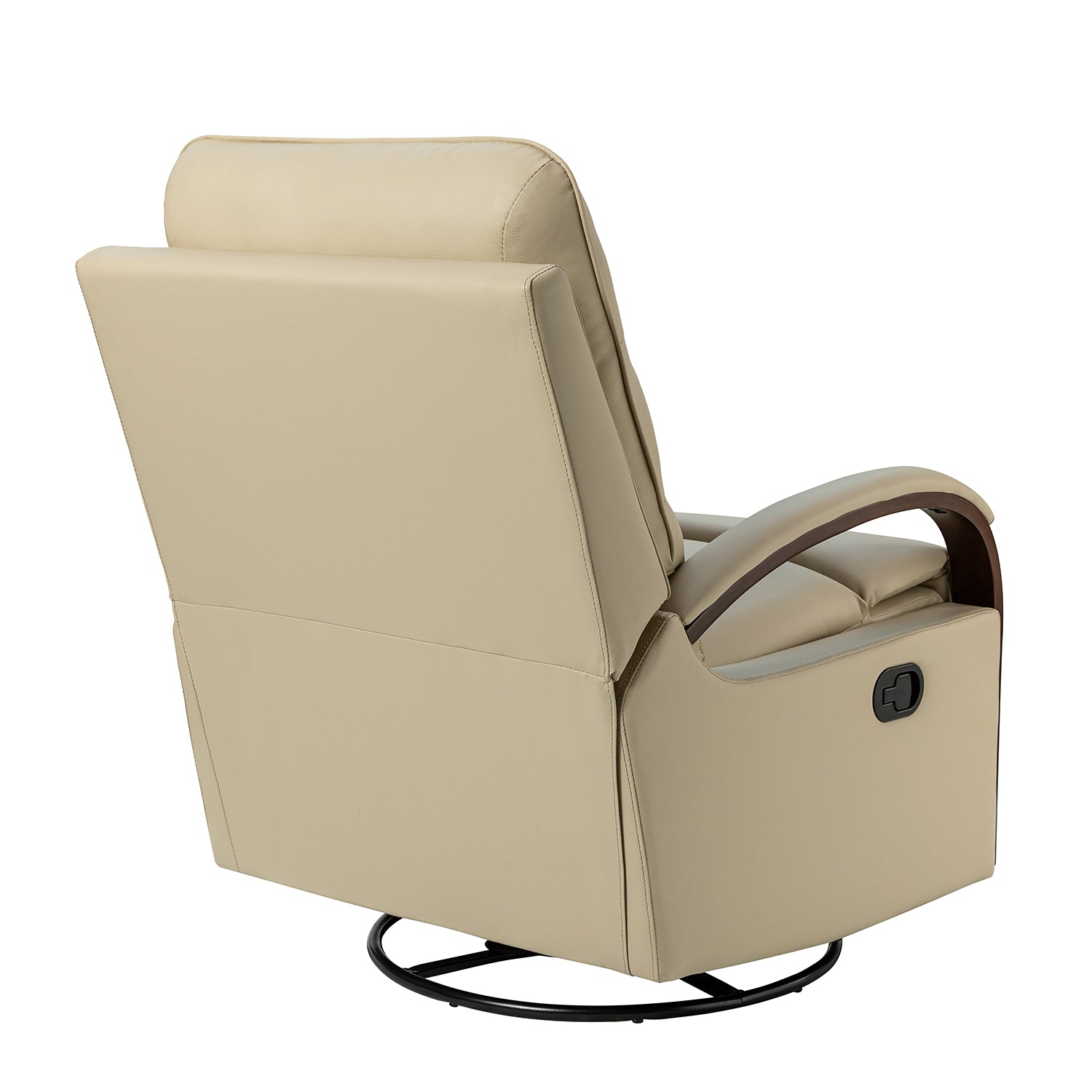 Clemens Genuine Leather Swivel Rocking Manual Recliner