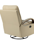 Clemens Genuine Leather Swivel Rocking Manual Recliner