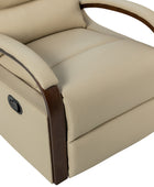 Clemens Genuine Leather Swivel Rocking Manual Recliner