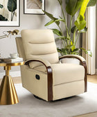 Clemens Genuine Leather Swivel Rocking Manual Recliner