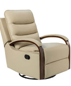 Clemens Genuine Leather Swivel Rocking Manual Recliner