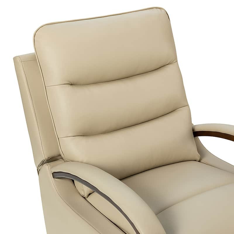 Clemens Genuine Leather Swivel Rocking Manual Recliner