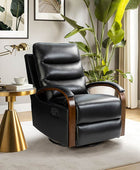 Clemens Genuine Leather Swivel Rocking Manual Recliner