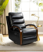 Clemens Genuine Leather Swivel Rocking Manual Recliner