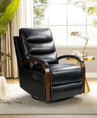 Clemens Genuine Leather Swivel Rocking Manual Recliner