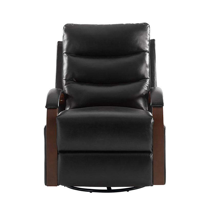 Clemens Genuine Leather Swivel Rocking Manual Recliner