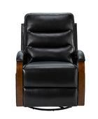 Clemens Genuine Leather Swivel Rocking Manual Recliner