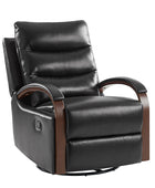 Clemens Genuine Leather Swivel Rocking Manual Recliner