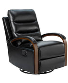 Clemens Genuine Leather Swivel Rocking Manual Recliner