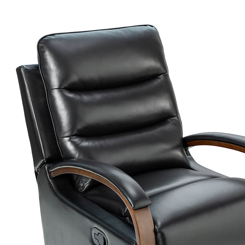 Clemens Genuine Leather Swivel Rocking Manual Recliner