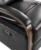 Clemens Genuine Leather Swivel Rocking Manual Recliner