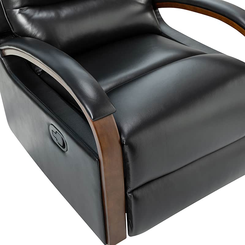 Clemens Genuine Leather Swivel Rocking Manual Recliner