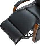 Clemens Genuine Leather Swivel Rocking Manual Recliner